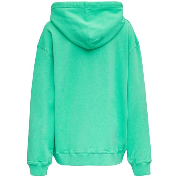 NEW Nanushka Green Organic Cotton Logo Embroidered Hoodie Small - Picture 2 of 8